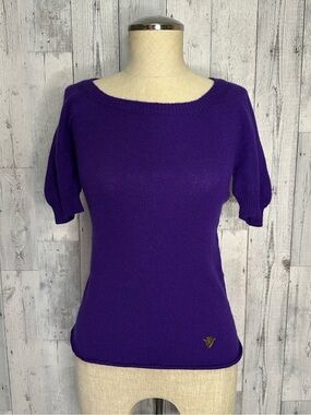 GUCCI cashmere stretchy top in purple